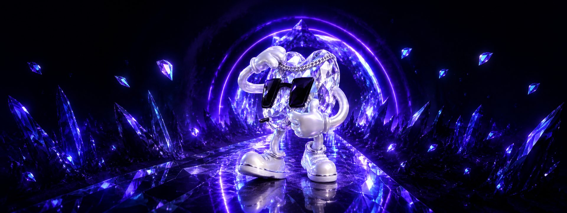DIAMOND HEART in the crystal gallery