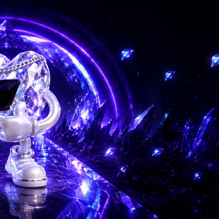 A garden of glowing crystal shards